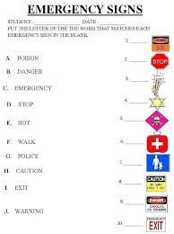 Apples for the teacher has a number of safety workseheets for differet ages, although they are mostly centered on fire safety. Free Printable Safety Worksheets Signs Traffic Science Grow Dendr Kindergarten Worksheets Printable Free Printable Math Worksheets Special Education Worksheets
