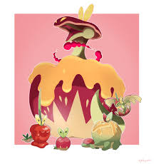 applin, appletun, dipplin, flapple, and gigantamax flappleappletun  (pokemon) drawn by glassy0302 | Danbooru