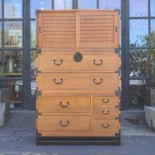 Gently used, vintage, and antique japanese dressers and chests of drawers. Japanese Style 3 Sections Clothing Chest Dresser Isho Dansu Etsy