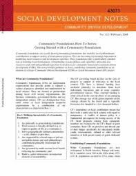 The world bank's mission is to end extreme poverty and promote shared prosperity. Community Foundations How To Series Getting Started With A Community Foundation