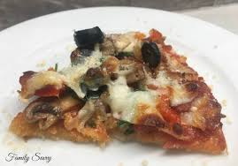 Sheet pan pizza is easy with my favorite store bought pizza dough from trader joe's, with sausage and pepperoni, and broccoli rabe. Healthy Supreme Pizza On Trader Joe S Cauliflower Pizza Crust Family Savvy