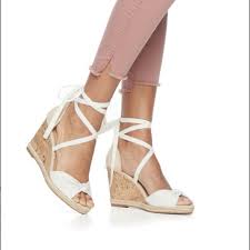 Apt 9 Shoes Apt 9 Ribbon White Cheery Tie Cork Wedge Shoe 8 Poshmark