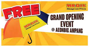 Mr diy is a major home improvement retailer with hundreds of stores throughout malaysia. 19 20 Sep 2020 Mr Diy Opening Promotion At Aeon Big Ampang Everydayonsales Com