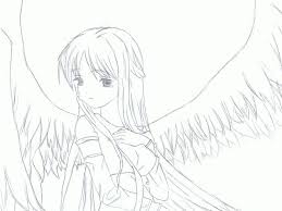 Angels coloring pages print angel for girls printable good draw. Coloring Pages Of Anime Angels Shefalitayal