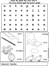 O · oar · oatmeal · obama, barack h. Letter O Alphabet Activities At Enchantedlearning Com