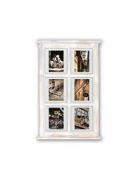 Pele Mele En Bois Fenetre Pour 6 Photos 10 X 15 Cm Blanc Carreaux De Fenetre Decoration Maison Fenetre