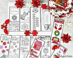 These printables are intended for personal use only and not for resale. Free Christmas Bookmarks To Color Cultured Palate