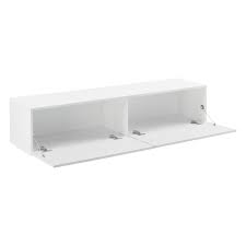 en.casa] Függőszekrény Evaton Falra szerelhető TV-szekrény 140 x 33 x 30 cm  forgácslap fehér, matt - eMAG.hu