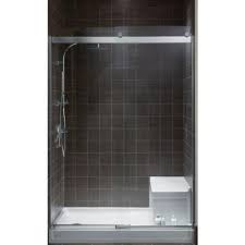 Kohler Tresham 60 In X 32 In Single Threshold Shower Base With Left Hand Drain In White 1977 0 The Home Depot Shower Base Shower Tile Shower