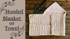 Use lots of pins here, you want to keep the terry cloth in place! Easy How To Crochet A Baby Bath Towel Hooded Blanket Beginner Friendly Crochet Pattern Youtube