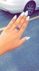 45 Short Coffin Acrylic Nail Designs For This Season Koees Blog Short Acrylic Nails Blue Nails Fake Nails