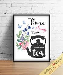 Tea Framed Quotes Print Decor Printable Kitchen Prints Tea Etsy Wall Prints Quotes Printable Kitchen Prints Rustic Wall Art