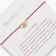 18k Gold Vermeil Lotus of Hope Cord Bracelet - Hot Pink – by charlotte