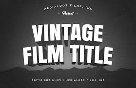 Vintage 3d Film Title Generator Psd Title Generator Film Title
