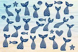 Download Mermaid Tails Fishes Starfishes Shells Silhouettes Svg Dxf Png Eps Cutting Files Mermaid Tail Svg Mermaid Bundle Svg 83548 Cut Files Design Bundles