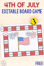 Until 1938, the fourth of july was not declared as a holiday. Editable 4th Of July Board Game