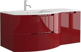 Buy 24 inch bathroom vanities online at thebathoutlet � free shipping on orders over $99 � save up to 50%! Anity 53 Inch Modern Floating Bathroom Vanity Red Glossy Finish With Left Sink Top Floating Bathroom Vanity Sink Top Modern Bathroom Design