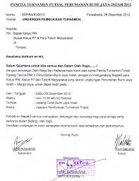 Contoh Surat Rekomendasi Turnamen Futsal Contoh Surat