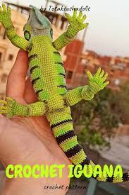 Crochet iguana PATTERN, amigurumi lizard, dragon pattern. | Amigurumi,  Ninja turtles birthday party, Iguana