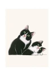 Black And White Tuxedo Cats For Sale Portrait Illustration Ilustracion De Matou Two Cats Cat Illustration Tuxedo Cat Print Kitten Art Didier And Leon 4 X 6 10 In 2020 Koti Ilyustraciyi Malyuvannya
