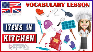 Gardening & cooking tools for kids. Learn Kitchen Item Names With Pictures For Kids Basic English Youtube