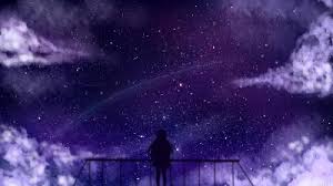 Free for commercial use ✓ no attribution required . Anime Purple Night Sky Windows Theme Themebeta