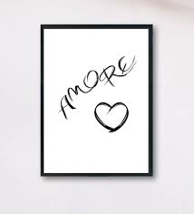 Amore Wall Art Amore Print Printable Wall Art Love Art Etsy Love Wall Art Wall Art Printable Wall Art