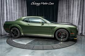 The 2018 dodge challenger srt demon was offered in 15 colors and with 686 (us and canada) painted pitch black, that was the most popular color by a narrow margin. Used 2018 Dodge Challenger Srt Demon Only 37 Miles F8 Green Demon Crate For Sale Special Pricing Chicago Motor Cars Stock 16275b