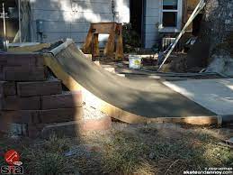 D I Y Concrete Quarterpipe Backyard Skatepark Skatepark Design Skate Park