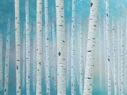 Birch Tree Canvas Art Aspen Trees Birch Tree Pictures Large Teal Blue White Gray Etsy Tree Painting Canvas Tree Painting Tree Canvas