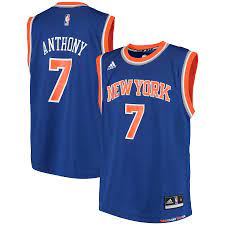 Small forward and power forward ▪ shoots: Youth New York Knicks Carmelo Anthony Adidas Royal Blue Replica Road Jersey