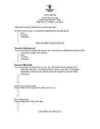 Education World Syllabus Template Syllabus Template Curriculum Template Syllabus