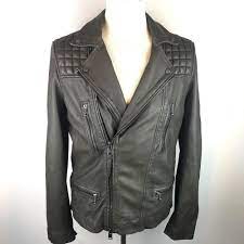 Ebay Sponsored All Saints Rowley Grey Sheep Leather Biker Jacket Size Large Rrp 298 Nwot Jackets Clothes Leather