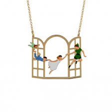 Peter Pan And The Darling Children Flying To The Neverland Necklace Disney Jewelry Cute Jewelry Girly Jewelry