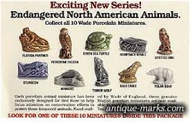 Collectible Wade Whimsies In Red Rose Tea Antique Marks Red Rose Tea North American Animals American Animals