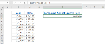 How To Calculate Average Compound Annual Growth Rate In Excel