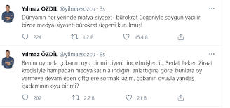 Dikkat çekici bir konu bence. Yilmaz Ozdil Den Sedat Peker In Ziraat Bankasi Demiroren Iddialariyla Ilgili Dikkat Ceken Yorum