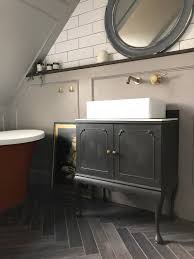 I used the sink, which i already had, as the inspiration for. Before And After Vanity Unit Upcycle Designsixtynine