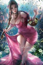 Aerith pinup by sakimichan | Fantasy Art Village