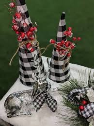Black And White Buffalo Plaid Christmas Decor 120 Christmas Decorations From The Dollar Store Black Christmas Decorations Plaid Christmas Decor Buffalo Plaid Christmas Decor