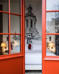 La Maison Pierre Frey On Instagram The Relais De Chambord With Our Fabrics And Rugs Interiordesign Homedecor Relaisdech Pierre Frey Red Decor Home Decor