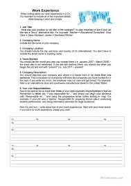 The second most important aspect is the work experience. Work Experience For A Cv Resume English Esl Worksheets For Distance Learning And Physical Classrooms