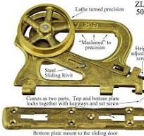 Vintage Style Solid Brass Pocket Door Top Rollers (ZLW-500A)