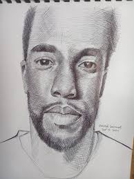 Pen and pencil sketch of veteran actor