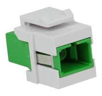 Keystone Jack - HD Fiber Modular, SC Simplex, SM, APC - White