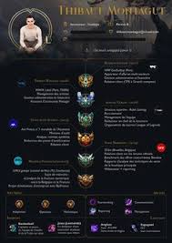 Resume Esport For Gamer League Of Legends Cv Esport Pour Joueur De League Of Legend Cv Design Resume League Of Legends