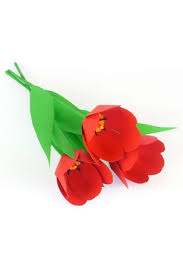 Papier Tulpen Bastelvorlagen Mit Anleitung Papierblumen Basteln Tulpen Basteln Und Basteln