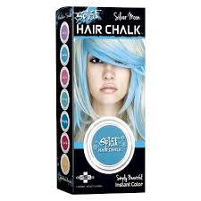 If you don't have hair chalk on hand, you can use the l'oréal paris colorista hair makeup temporary the line comes in 14 shades, ranging from silver blue to neon yellow. Splat Hair Chalk Silver Moon Target