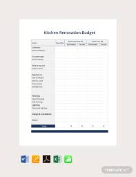Check spelling or type a new query. 8 Free Kitchen Remodel Budget Template In Excel And Word