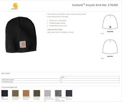Carhartt Acrylic Knit Hat Beanie Cap Mens A205 New Many Colors Osfa